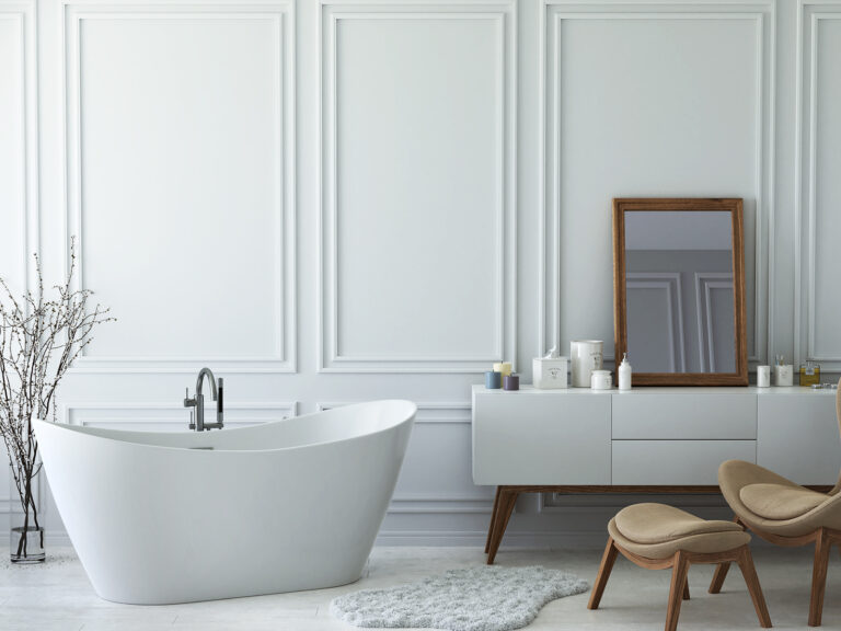 klasyczna łazienka wizualizacja 3d